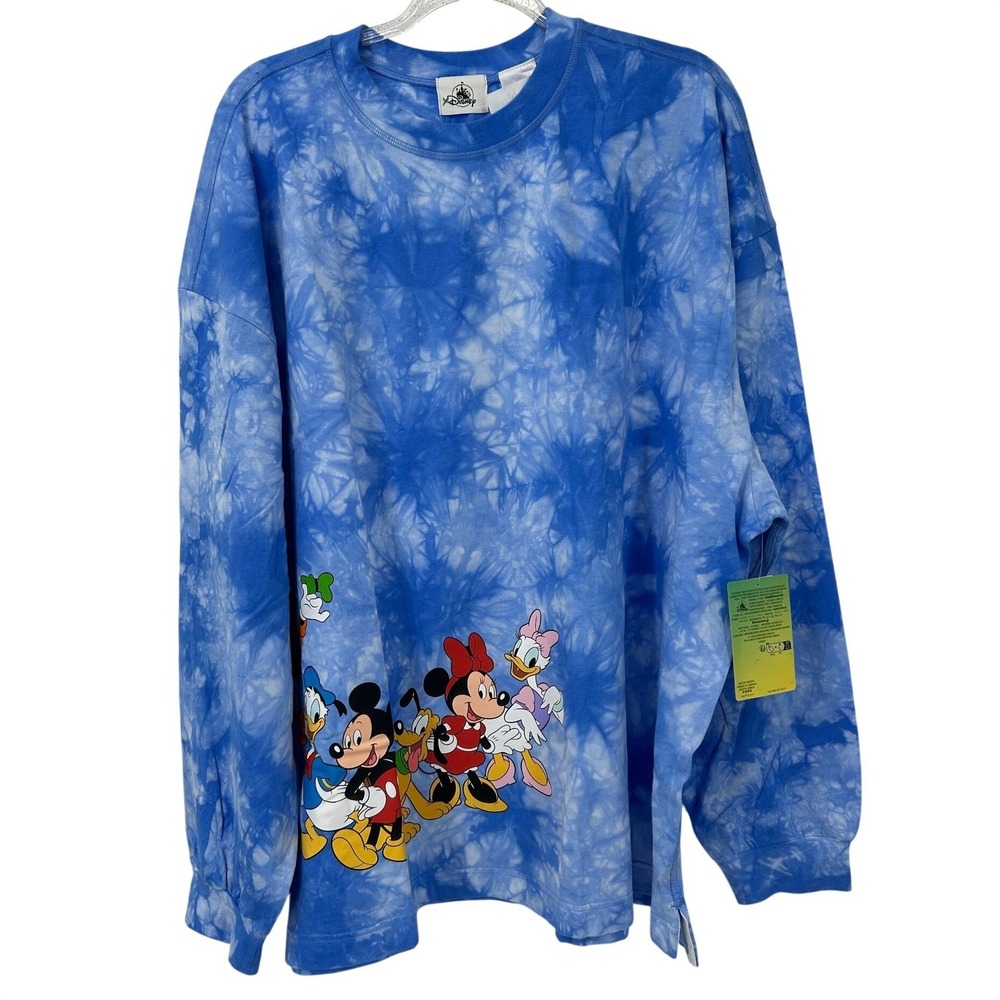 Disney Parks Disneyland Resort Tie Dye Spirit Jersey XXL Mickey Minnie Blue NWT